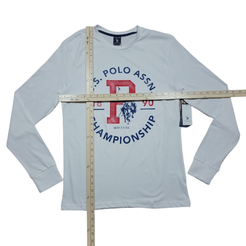 U.S. Polo Assn. Mens Crew Neck Long Sleeve Classic Fit Graphic T-Shirt Sz S - Picture 6 of 6